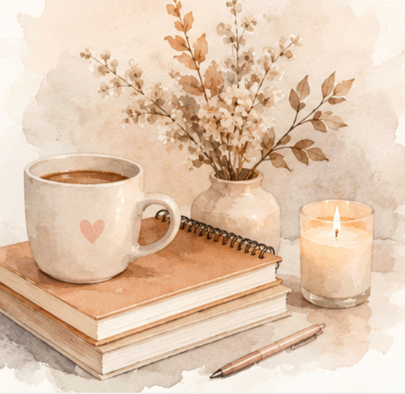 Watercolor illustration representing breathing room in business and life